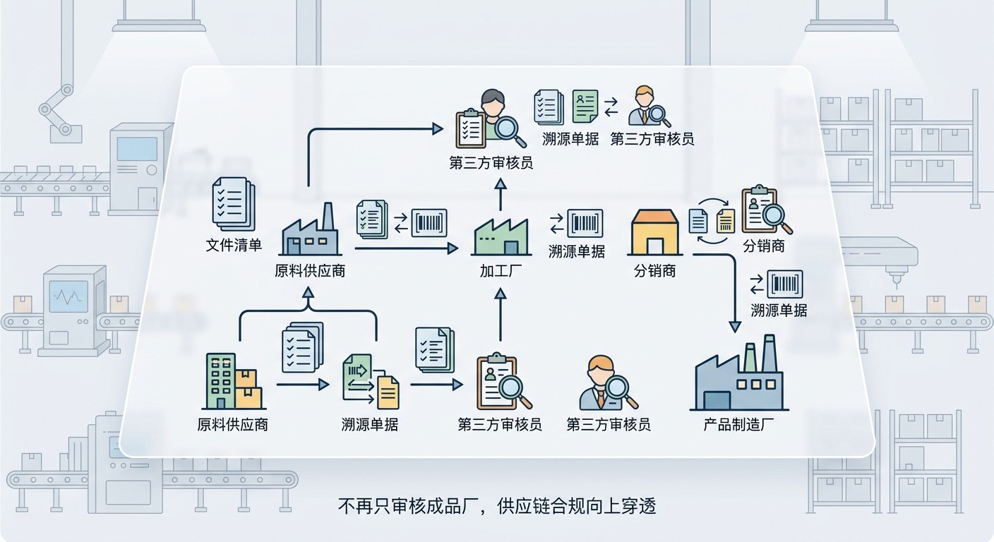 供应链向上穿透溯源审核流程图