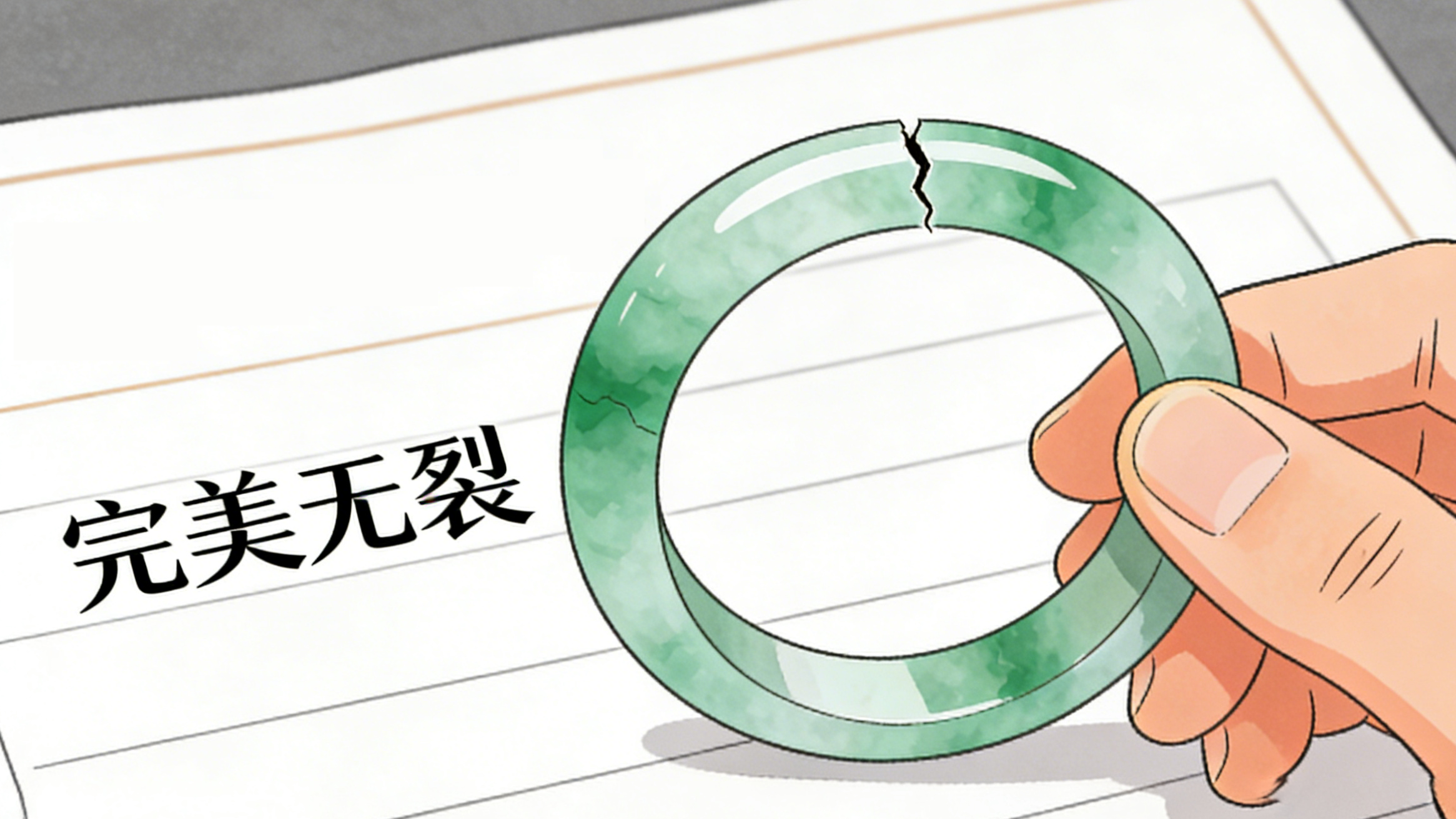 网购翡翠手镯开裂实拍 电商商品损坏责任界定案例 验货追溯缺失纠纷实例