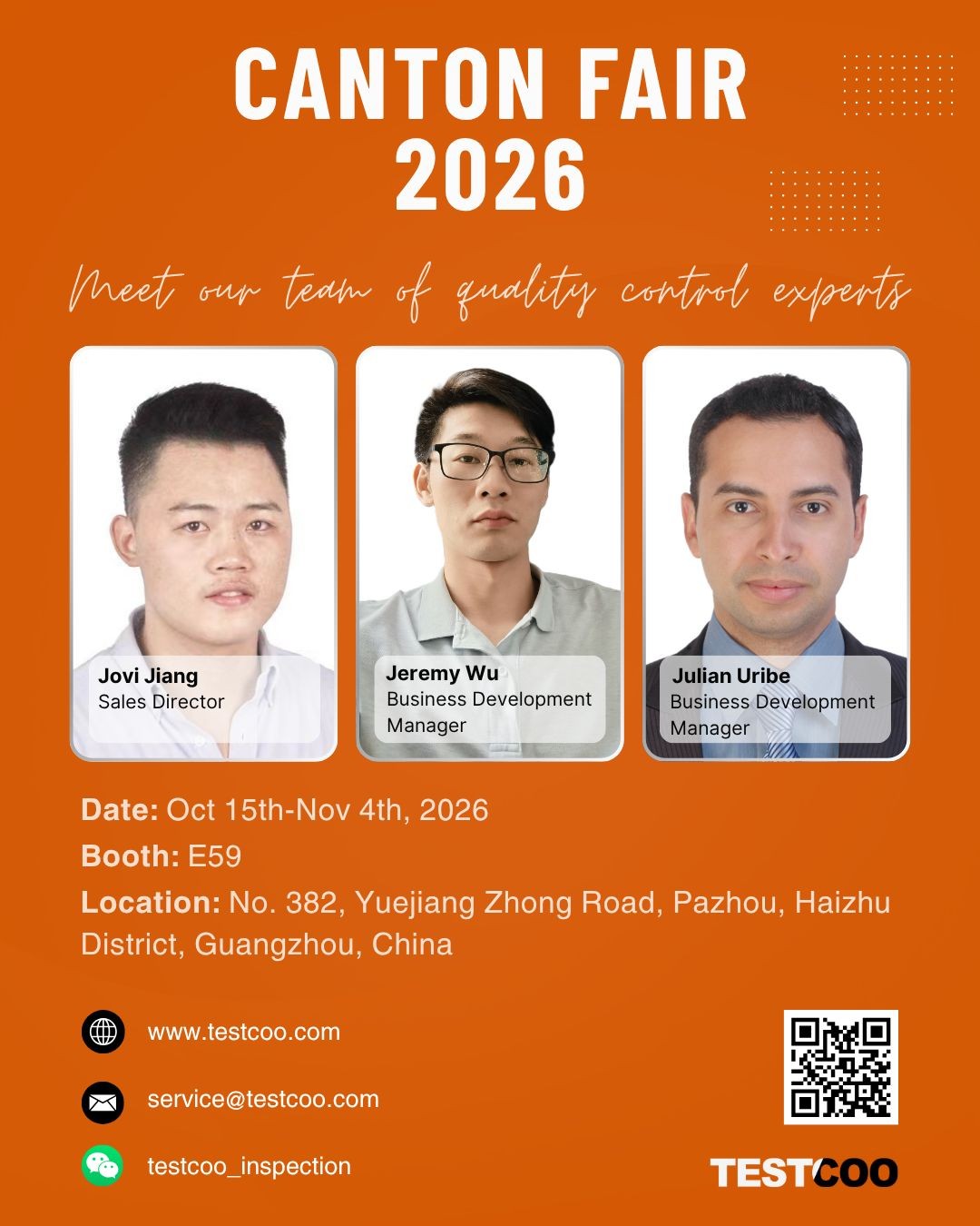 广交会 2026 参展团队介绍海报