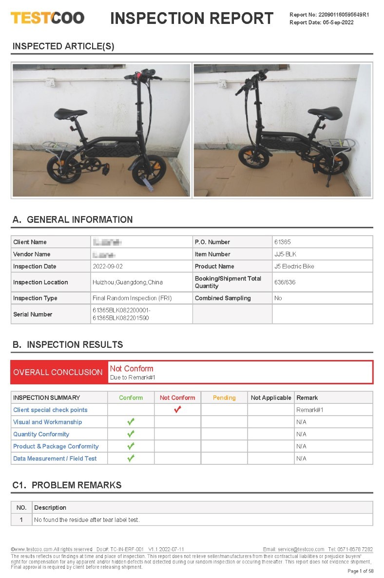 TESTCOO inspection comapny in china