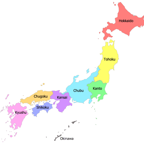 map of japan