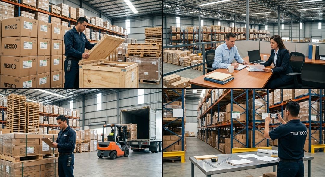 Warehouse quality inspection scenes for global supply chain audit