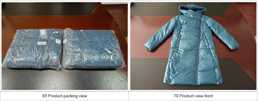 Product and Packaging Check for Down Jackets Inspection